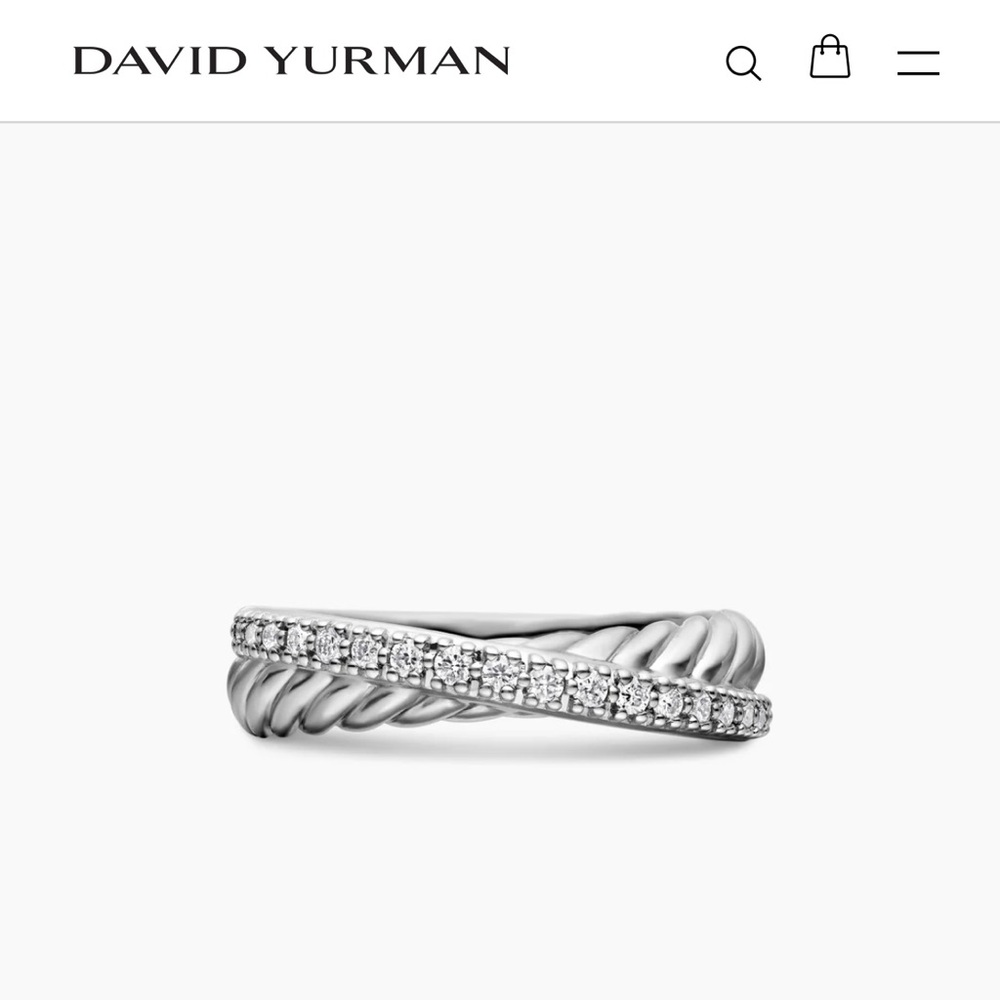 David Yurman cross over ring